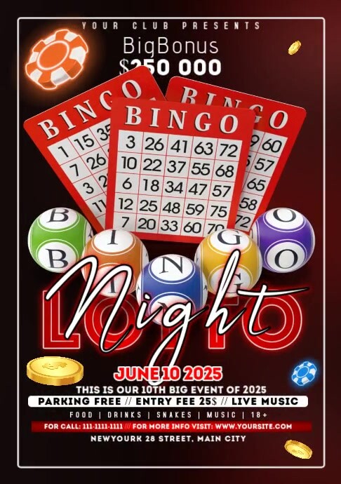 Maximalist Lotto Night | Lotto Night 2025 A5 template